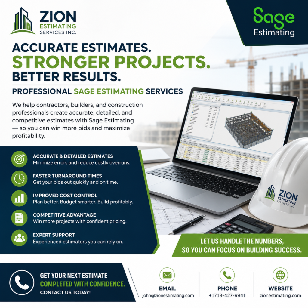 10 Powerful Benefits of Sage Estimating for Accurate Construction Project Management 2 SAGE ESTIMATING SERVICES