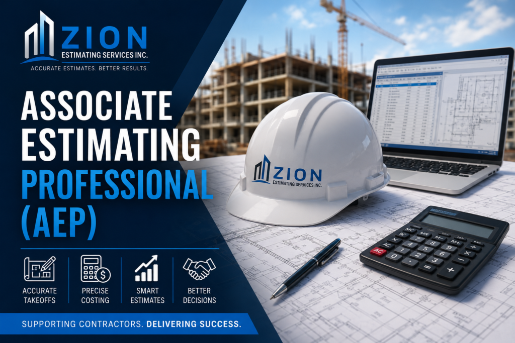 Associate Estimating Professional (AEP) Services | Zion Estimating Services Inc. 2 Associate Estimating Professional