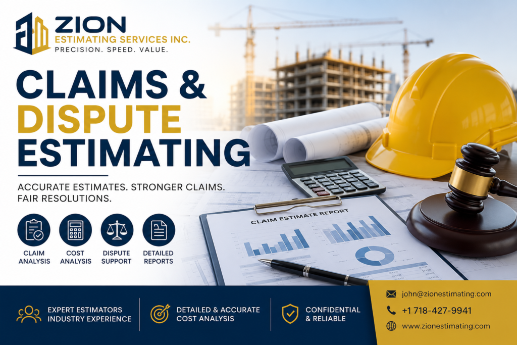 Claims and Dispute Estimating Services | Construction Claim Experts | Zion Estimating Services Inc. 2 Claims and dispute estimating