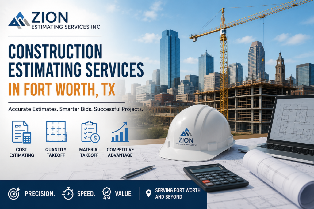 Construction Estimating Services in Fort Worth, TX | Zion Estimating 2 Construction estimating in Fort Worth