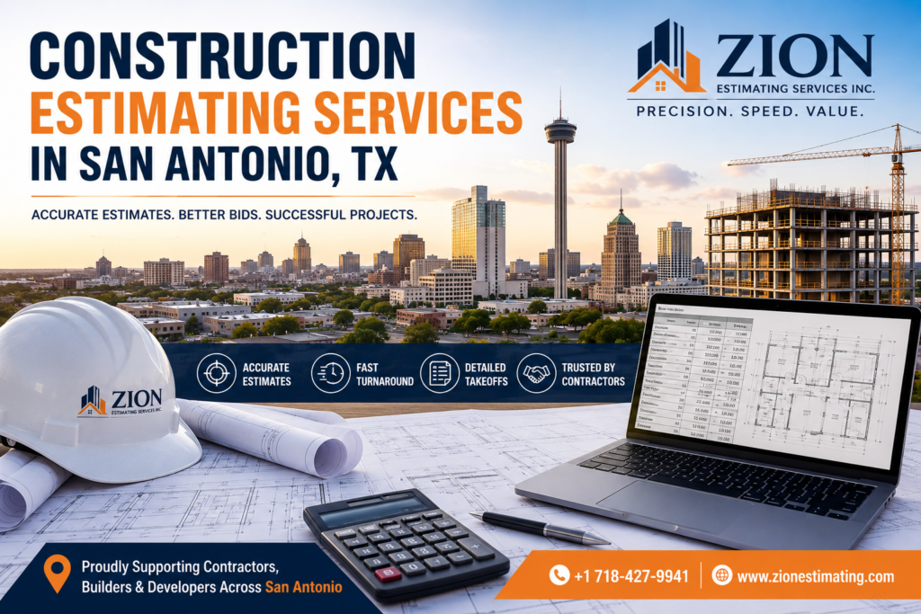 Construction estimating services in San Antonio