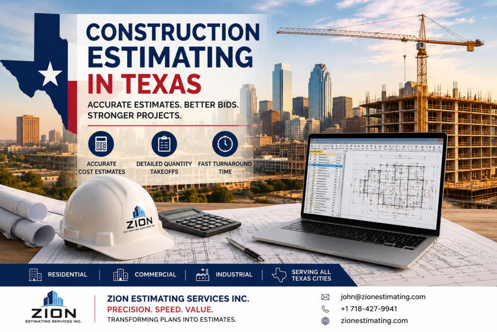 Construction Estimating Services in Texas | Zion Estimating Services Inc. 2 Construction estimating services in Texas
