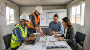 Commercial Building Estimating Services | Zion Estimating Services Inc. 6 Estimator Reviewing Blueprints