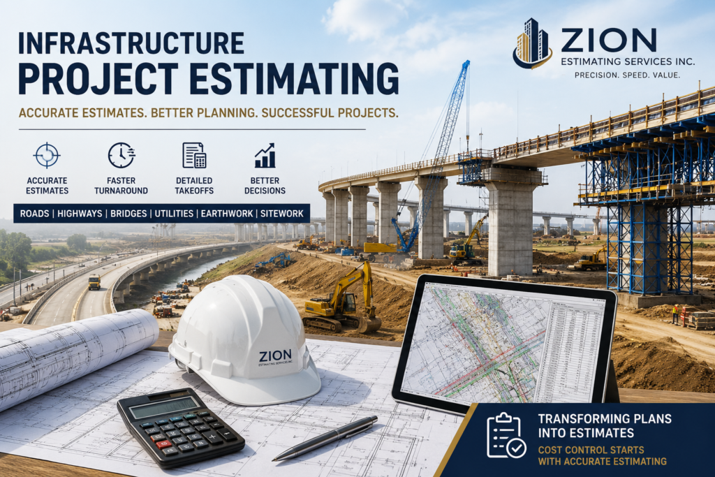 Infrastructure Project Estimating Services | Zion Estimating 2 Infrastructure project estimating