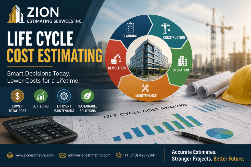Life Cycle Cost Estimating Services | Reduce Long-Term Building Costs | Zion Estimating Services Inc. 2 Life cycle cost estimating