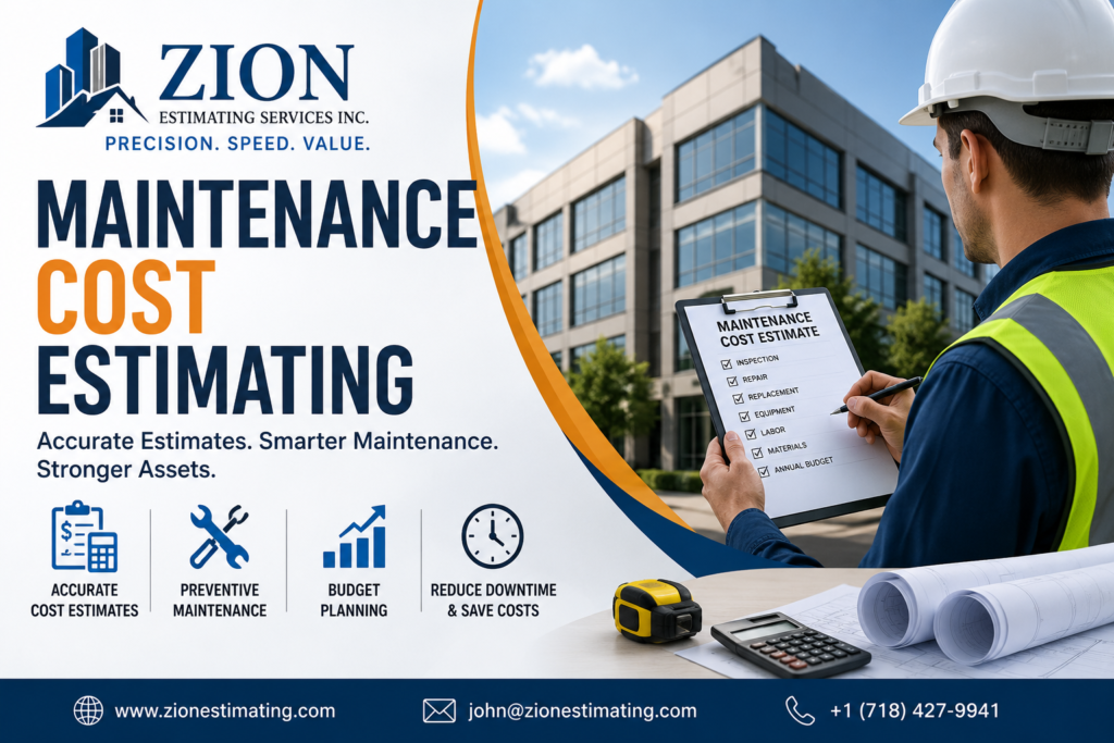 Maintenance Cost Estimating Services | Zion Estimating Services 2 Maintenance cost estimating