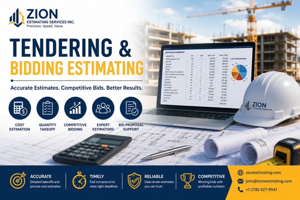 Tendering & Bidding Estimating Services | Zion Estimating Services Inc. 2 bidding estimating