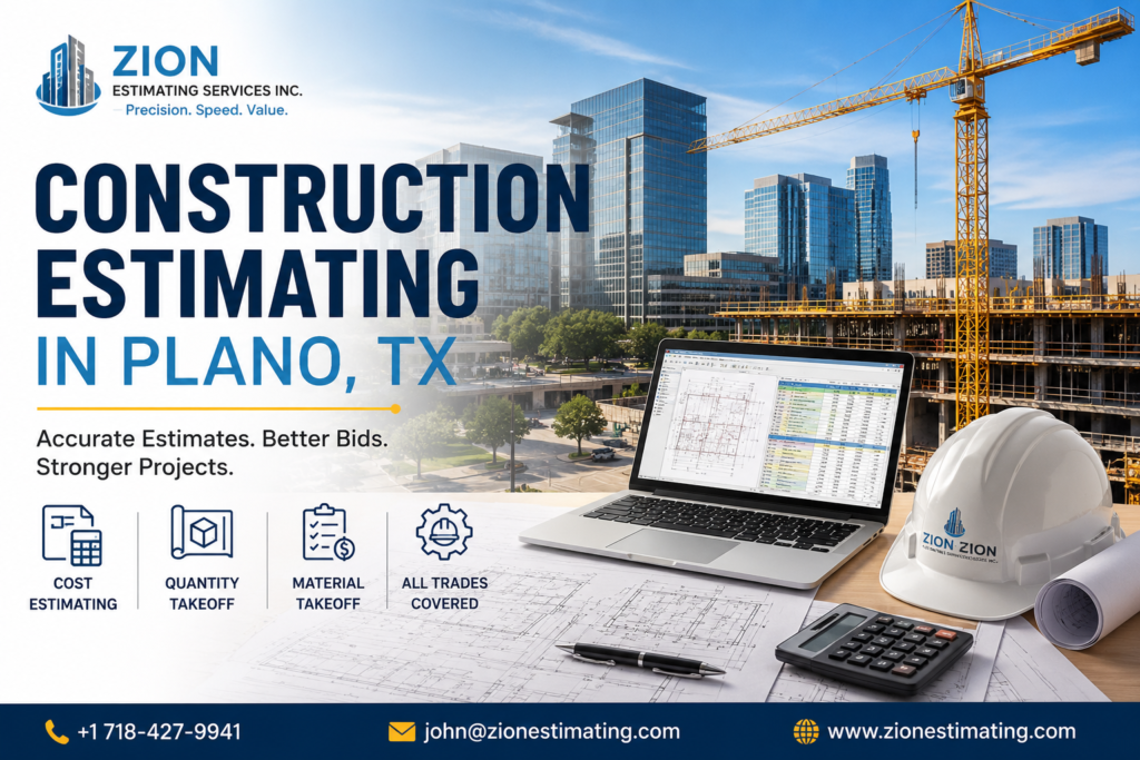 Construction Estimating Services in Plano, TX | Zion Estimating Services Inc. 2 Construction Estimating Services in Plano