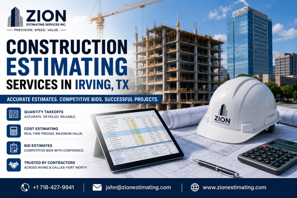 Construction Estimating Services in Irving, TX | Zion Estimating Services Inc. 2 Construction estimating services in Irving